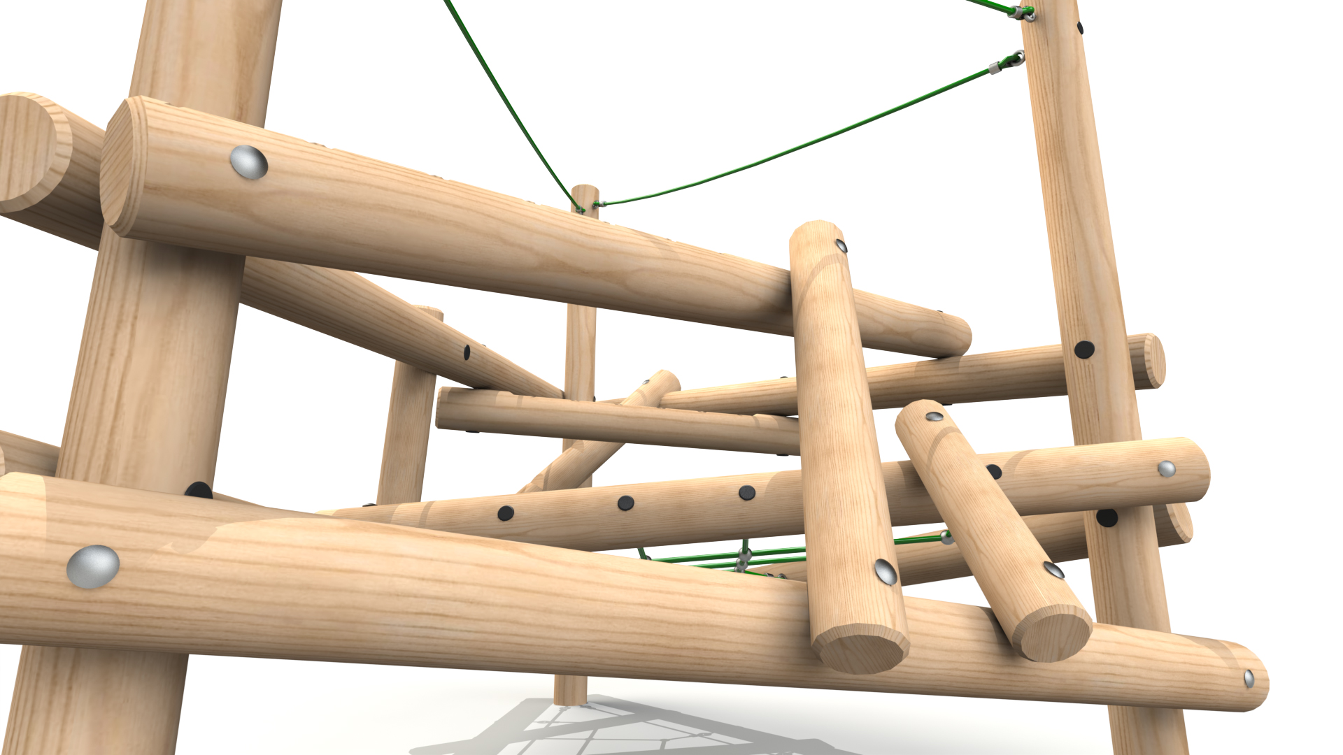 Clamber Stack 1 Timber Climbing Frame