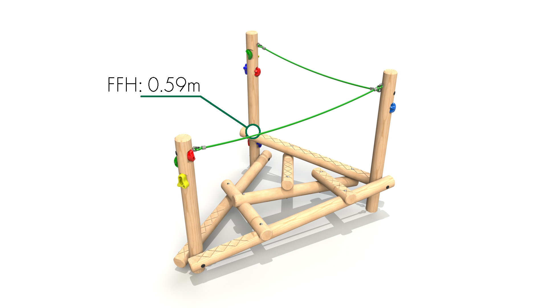 Clamber Stack Piccolo with Ropes Climbing Frame