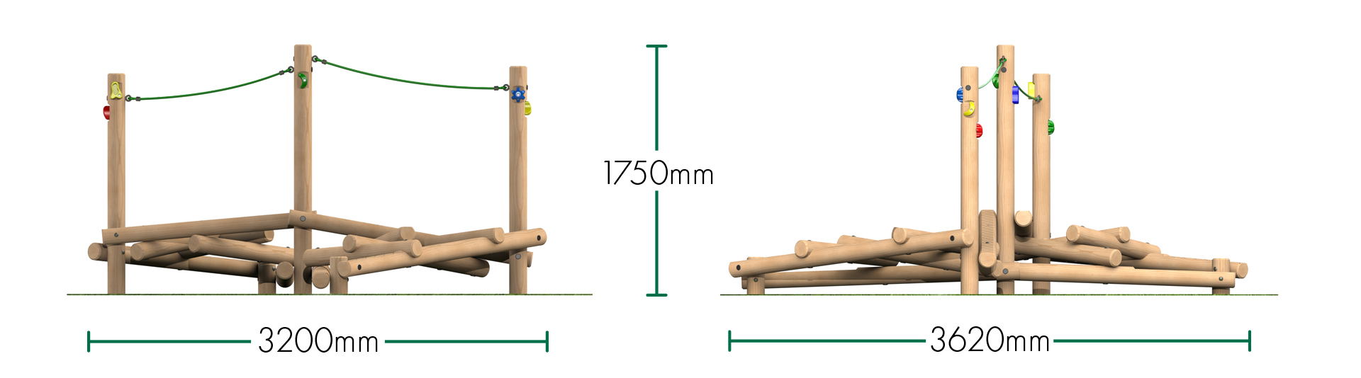 Clamber Stack Sorella with Ropes Climbing Frame