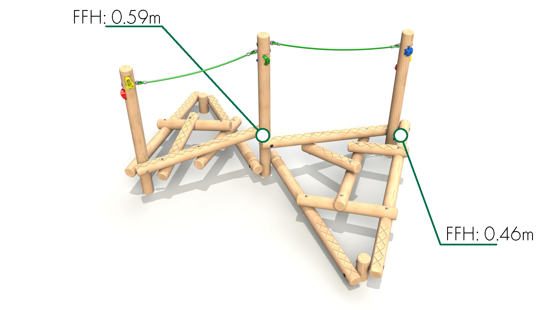 Clamber Stack Sorella with Ropes Climbing Frame