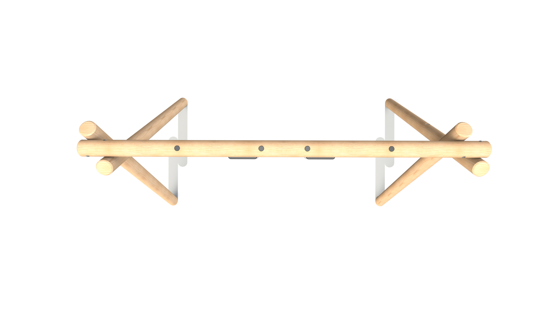 Single Bay Timber Swing - 2 no. Flat Swing Seats (2.4m).