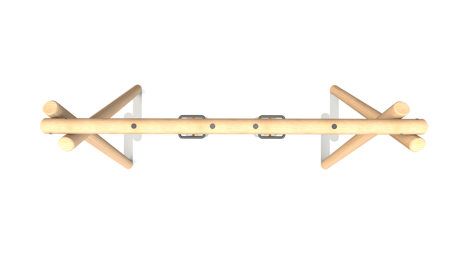 Single Bay Timber Swing - 2 no. Cradle Seats (2m)