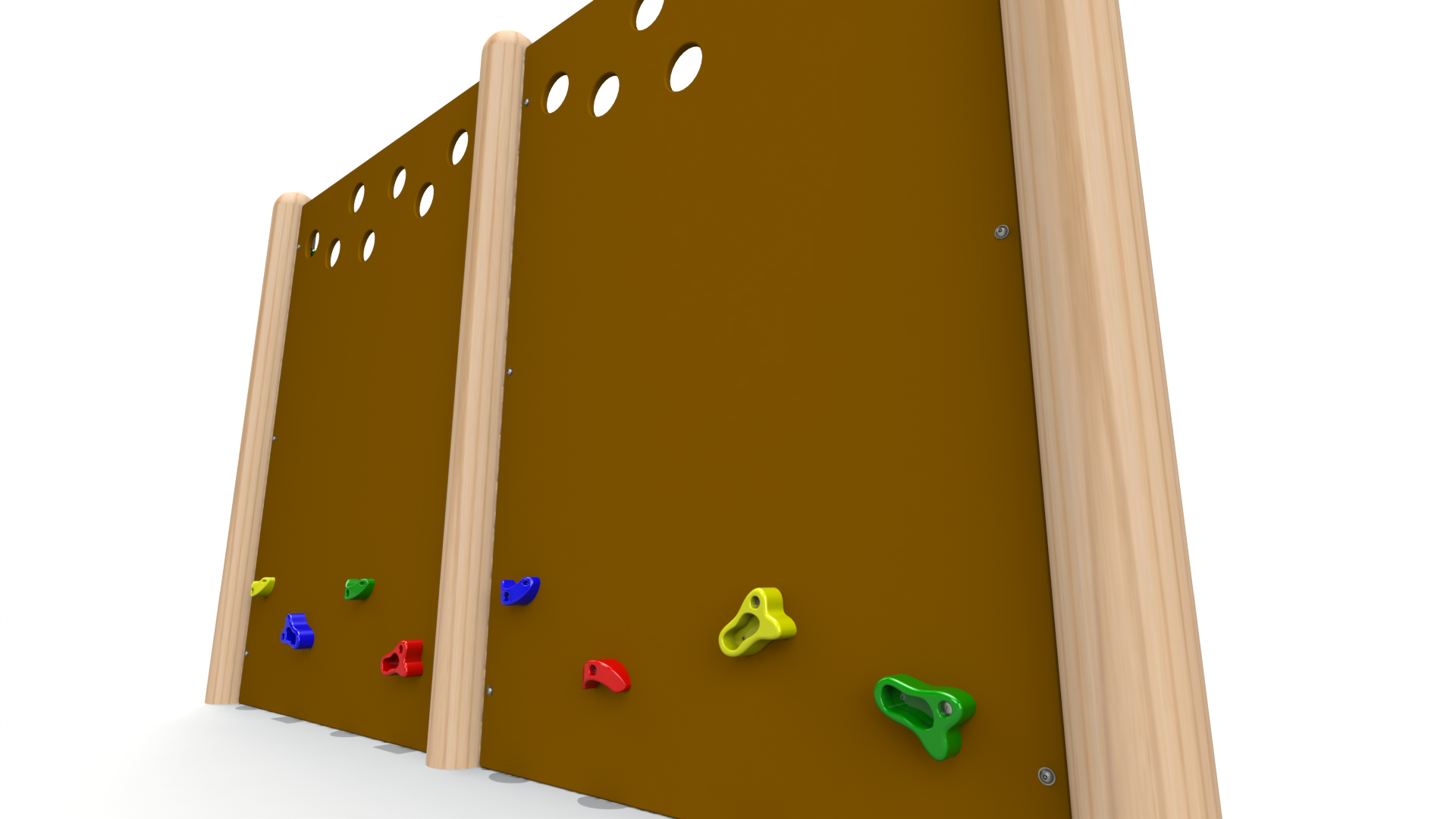 Traverse Wall with Timber Posts (Double-sided)